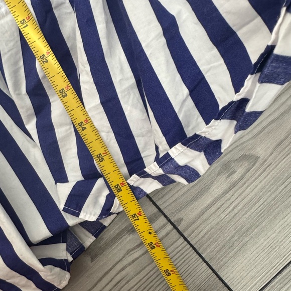 J.Crew Stripe Ruffle Cotton Maxi Dress - 10 - Picture 11 of 12